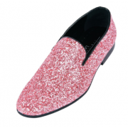 Pink Sparkle Slip-on Tuxedo Shoes